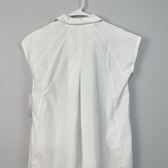Athleta Performance Poplin Collared Lightweight Shirtdress UPF 50+ White Size S - Picture 4 of 11